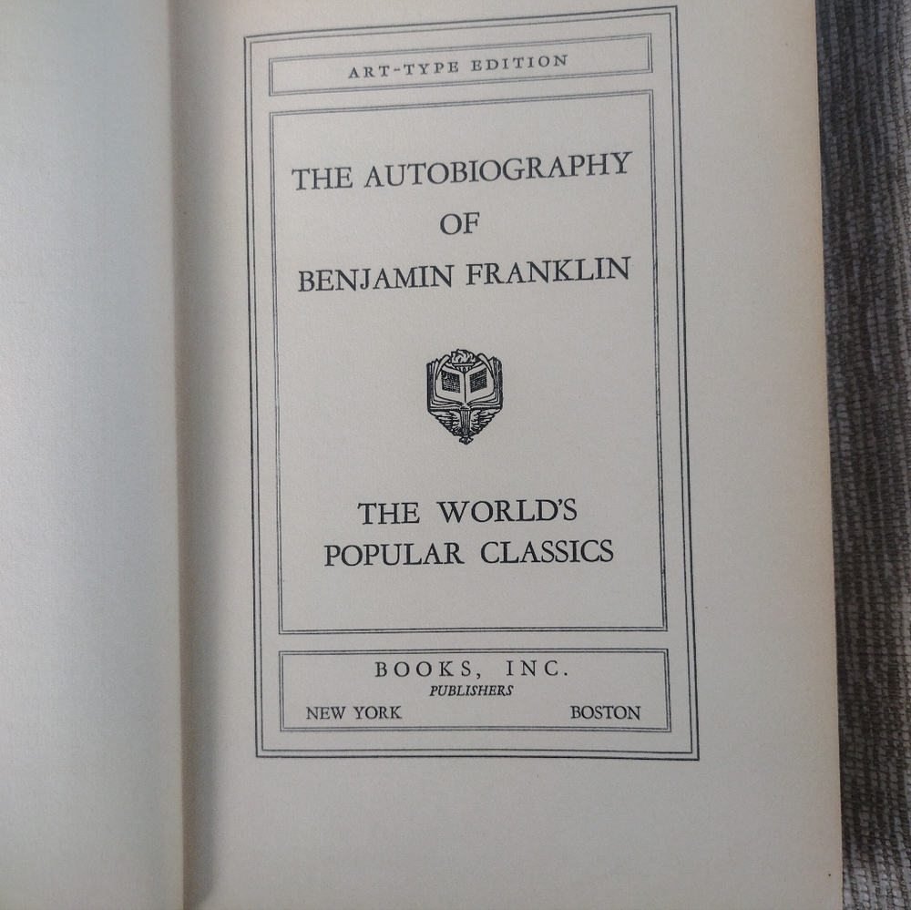 1874 Edition Of The Autobiography Of Benjamin Franklin - Picture 2 of 6